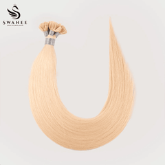 U Tip Keratin Bond Hair Extensions 100% Real Human Hair Platinum Blonde #60