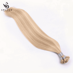 Flat Tip Pre Bonded Hair Extensions 100% Real Human Hair Blonde #P18/613