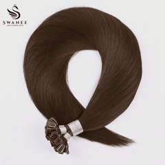 U Tip Keratin Bond Hair Extensions 100% Real Human Hair Dark Brown #4