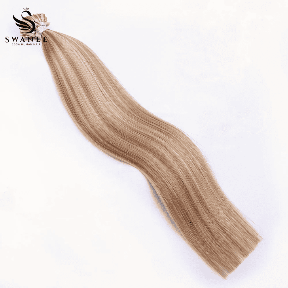 Flat Tip Pre Bonded Hair Extensions 100% Real Human Hair #P8/613