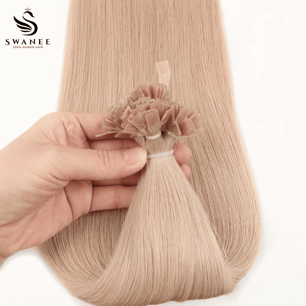 Flat Tip Pre Bonded Hair Extensions 100% Real Human Hair #18a Ash Blonde