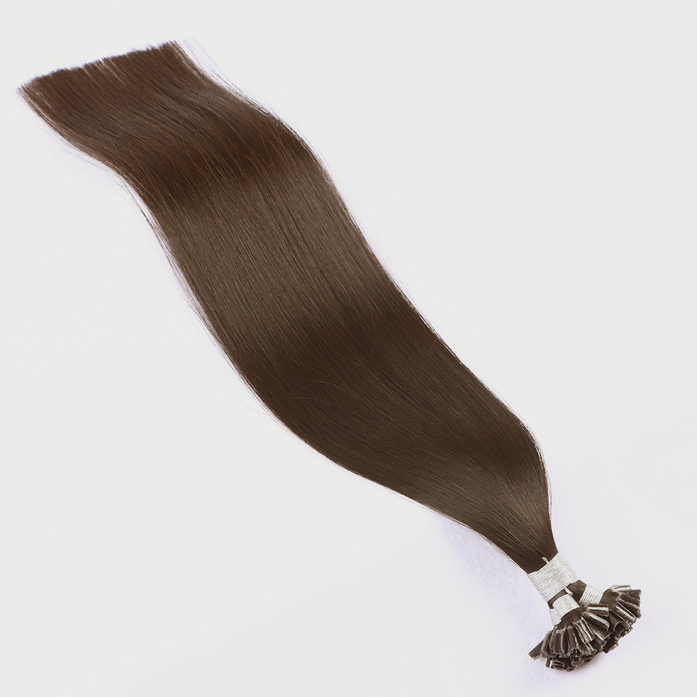 U Tip Keratin Bond Hair Extensions 100% Real Human Hair Dark Brown #4