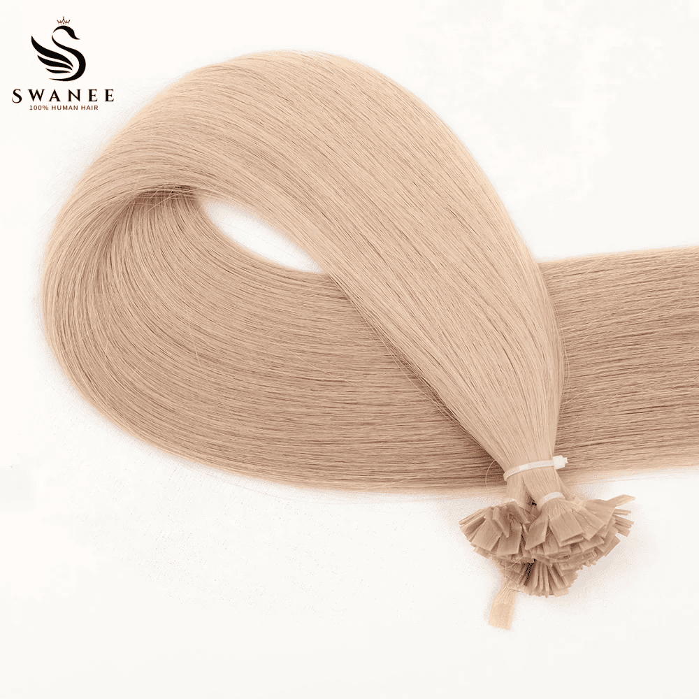 Flat Tip Pre Bonded Hair Extensions 100% Real Human Hair #18a Ash Blonde