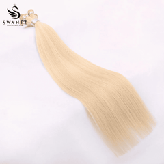Hand-tied Weft Hair Extensions 100% Human Hair Highlight Blonde P27/60