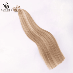 Hand-tied Weft Hair Extensions 100% Human Hair Highlight Blonde P8/613