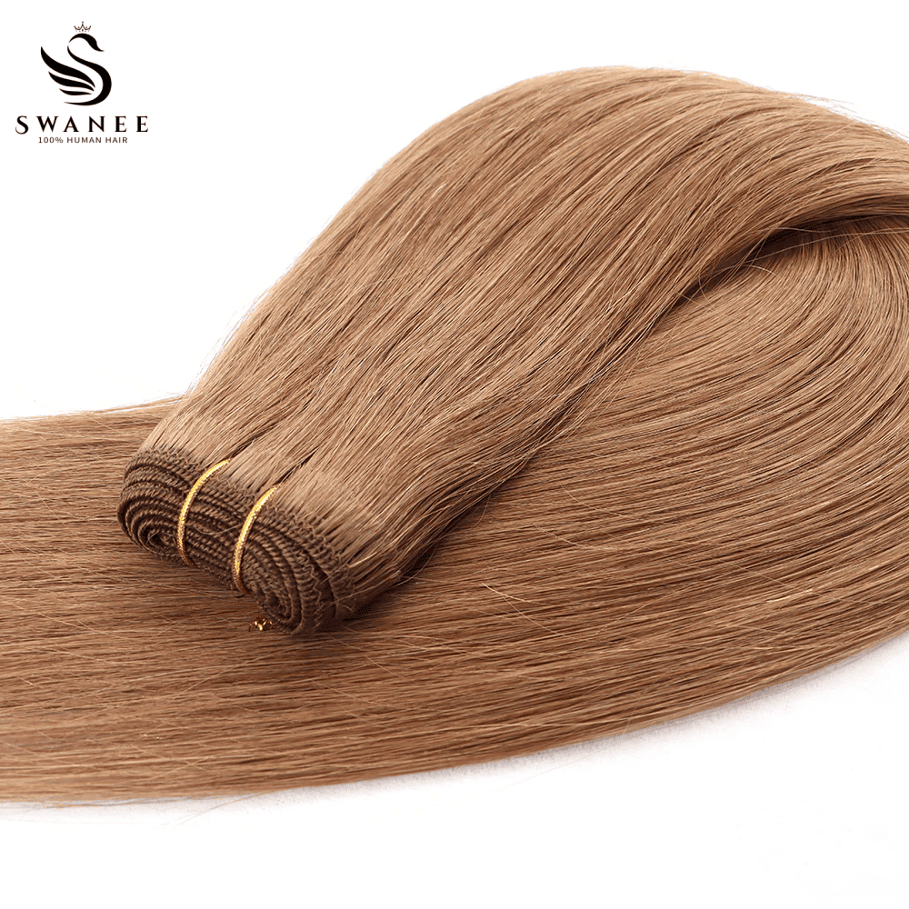 Sew In Weft 100% Remy Human Hair Extensions Bundles Dark Brown #4