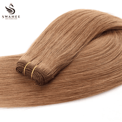 Sew In Weft 100% Remy Human Hair Extensions Bundles Dark Brown #4