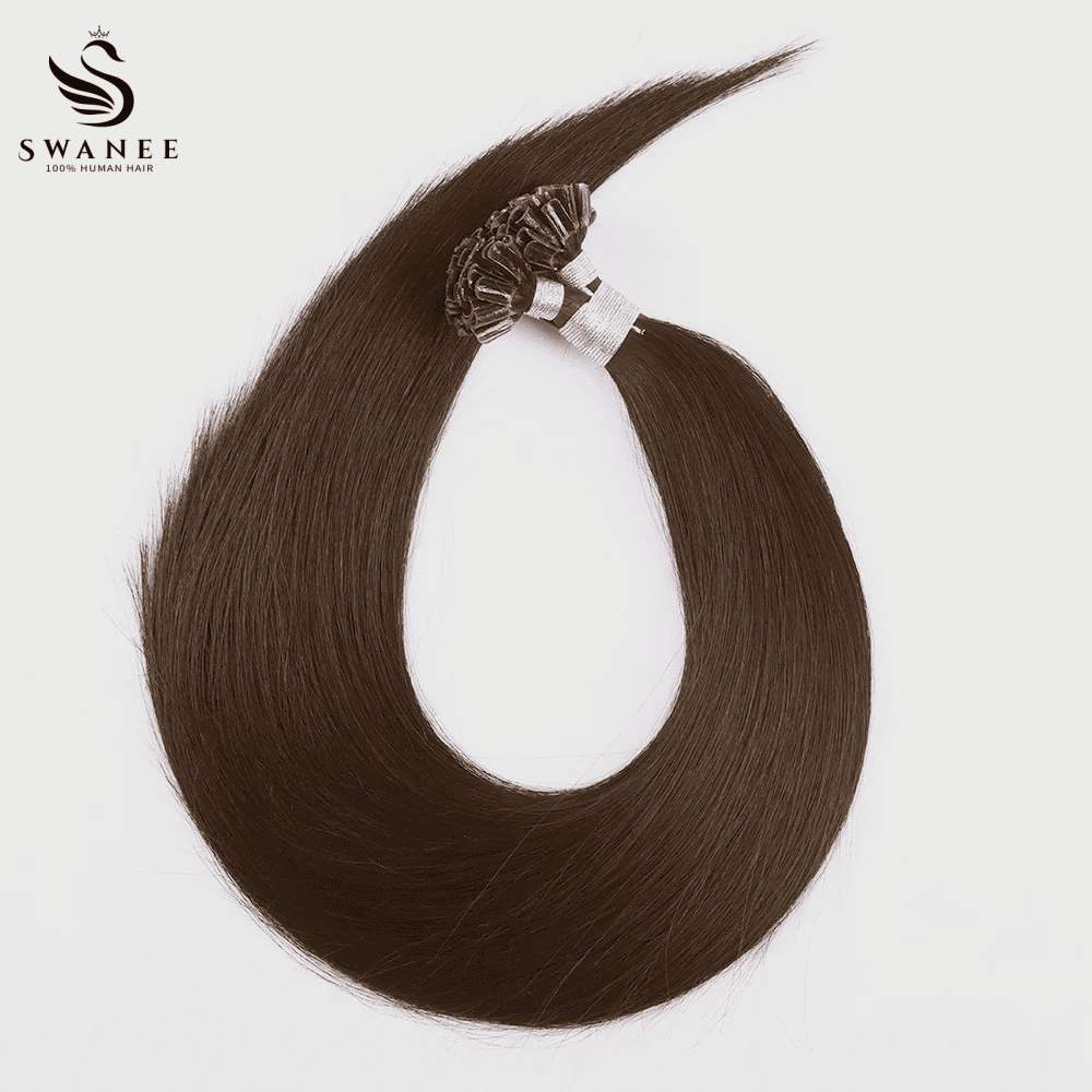 U Tip Keratin Bond Hair Extensions 100% Real Human Hair Dark Brown #4
