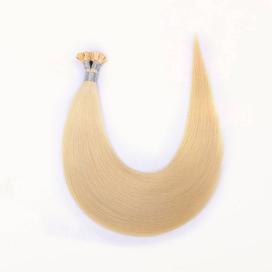 Flat Tip Pre Bonded Hair Extensions 100% Real Human Hair Blonde #613