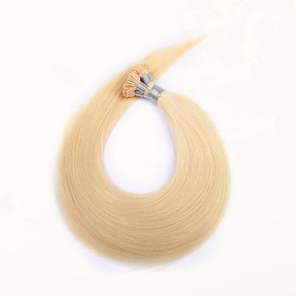 Flat Tip Pre Bonded Hair Extensions 100% Real Human Hair Blonde #613