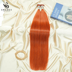 I Tip Pre Bonded Hair Extensions 100% Real Human Hair Blond Ginger Orange Color #350