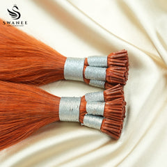 I Tip Pre Bonded Hair Extensions 100% Real Human Hair Blond Ginger Orange Color #350