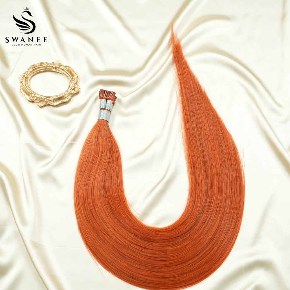I Tip Pre Bonded Hair Extensions 100% Real Human Hair Blond Ginger Orange Color #350