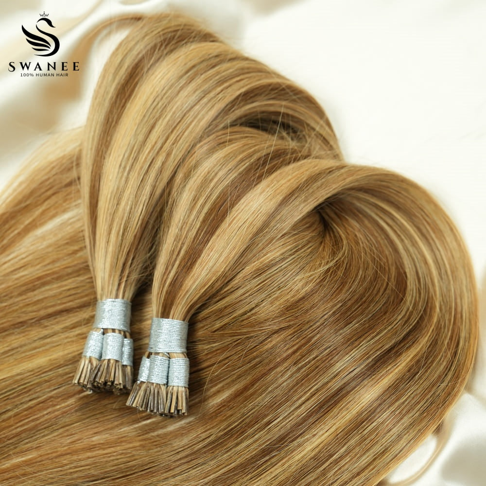 I Tip Pre Bonded Hair Extensions 100% Real Human Hair Highlights #P4/27