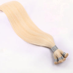 Hand-tied Weft Hair Extensions 100% Human Hair Highlight Blonde P27/60