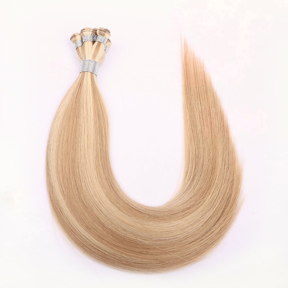 Genius Weft Hair Extensions 100% Human Hair Highlight Blonde P18/613