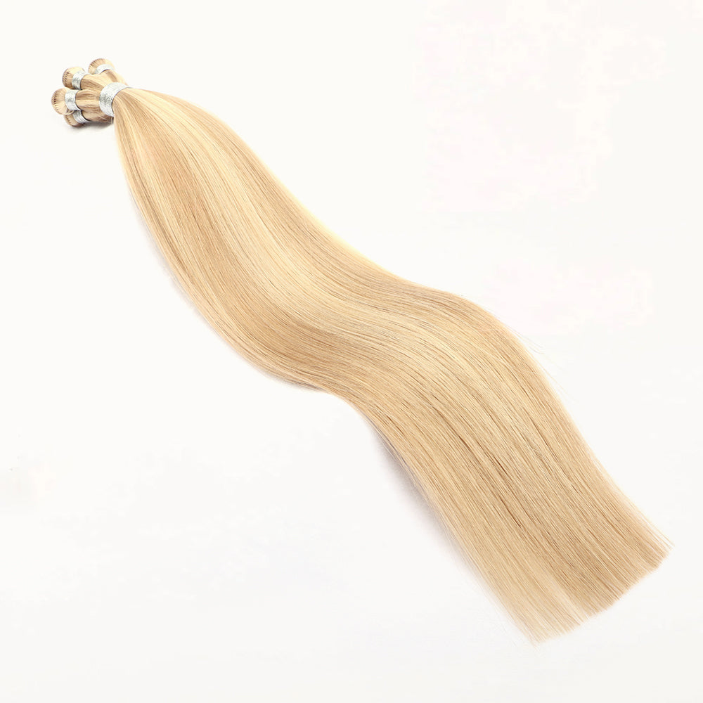 Genius Weft Hair Extensions 100% Human Hair Highlight Blonde P18/613