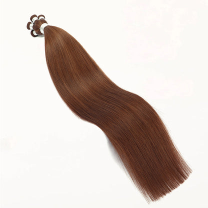 Genius Weft Hair Extensions Remy Hair Quick Weave Dark Brown #4