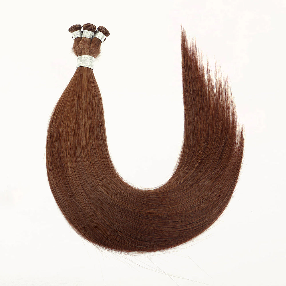 Genius Weft Hair Extensions Remy Hair Quick Weave Dark Brown #4