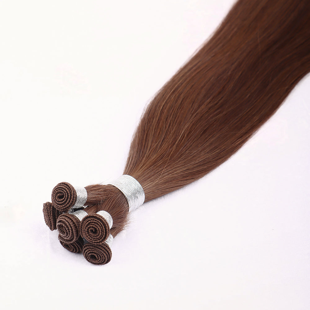 Genius Weft Hair Extensions Remy Hair Quick Weave Dark Brown #4