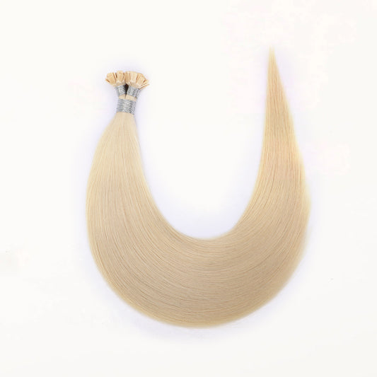 Flat Tip Pre Bonded Hair Extensions 100% Real Human Hair Platinum Blonde #60