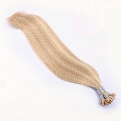 Flat Tip Pre Bonded Hair Extensions 100% Real Human Hair Blonde P18/613