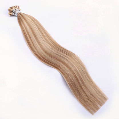 Flat Tip Pre Bonded Hair Extensions 100% Real Human Hair P8/613