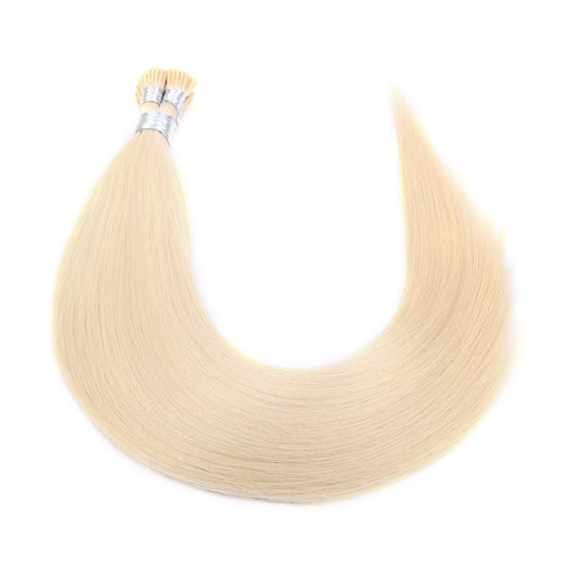 I Tip Pre Bonded Hair Extensions 100% Real Human Hair Platinum Blonde #60