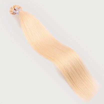 U Tip Keratin Bond Hair Extensions 100% Real Human Hair Blonde #613