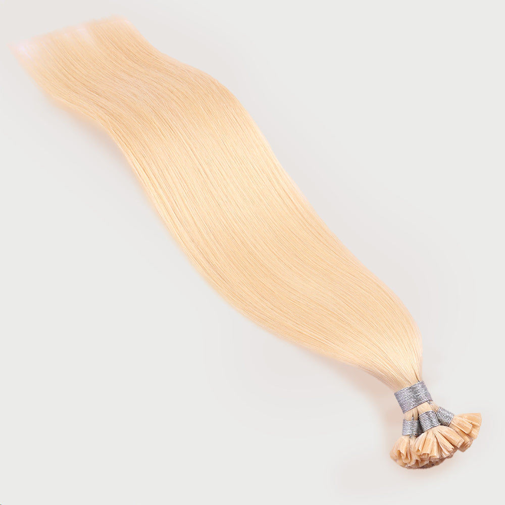 U Tip Keratin Bond Hair Extensions 100% Real Human Hair Blonde #613