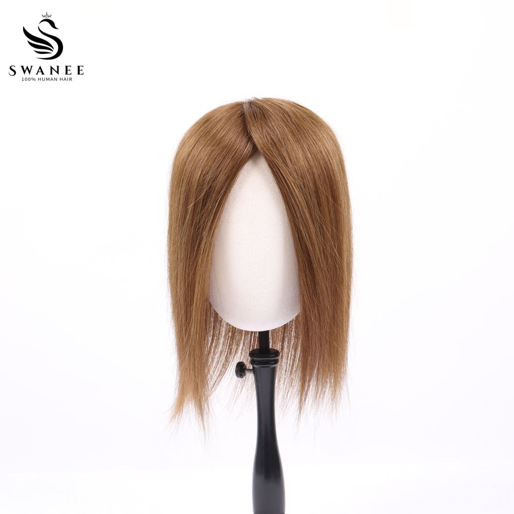 11x17cm Mono Base Human Hair Topper Hairpiece For Women #2