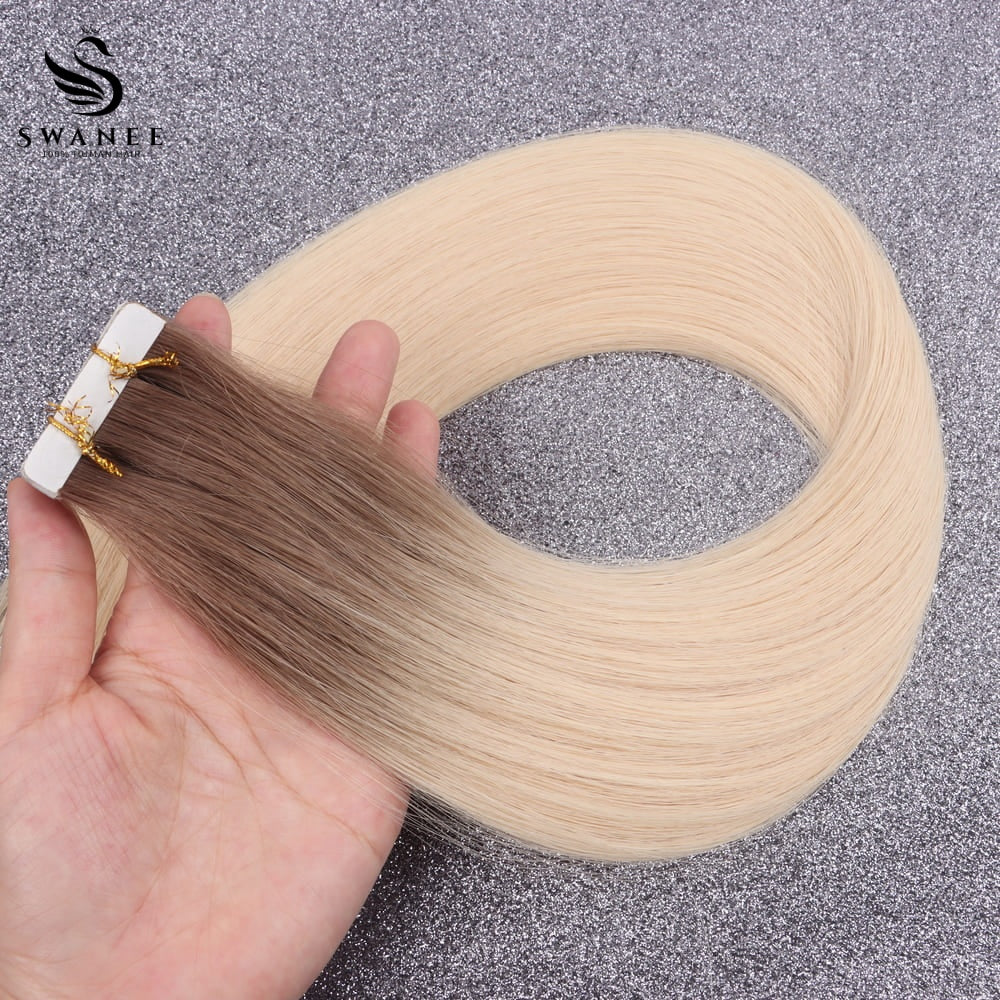 Virgin Hair Machine Weft Extensions 100% Human Hair #T5/55