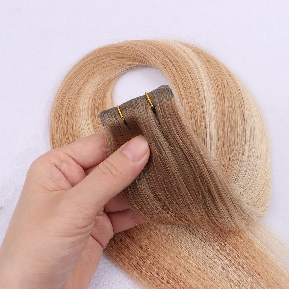 Invisible Tape Hair Extensions Injected Skin Weft Tape In Hair Extensions