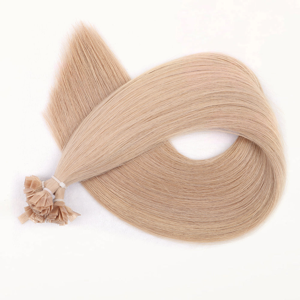 Flat Tip Pre Bonded Hair Extensions 100% Real Human Hair #18a Ash Blonde