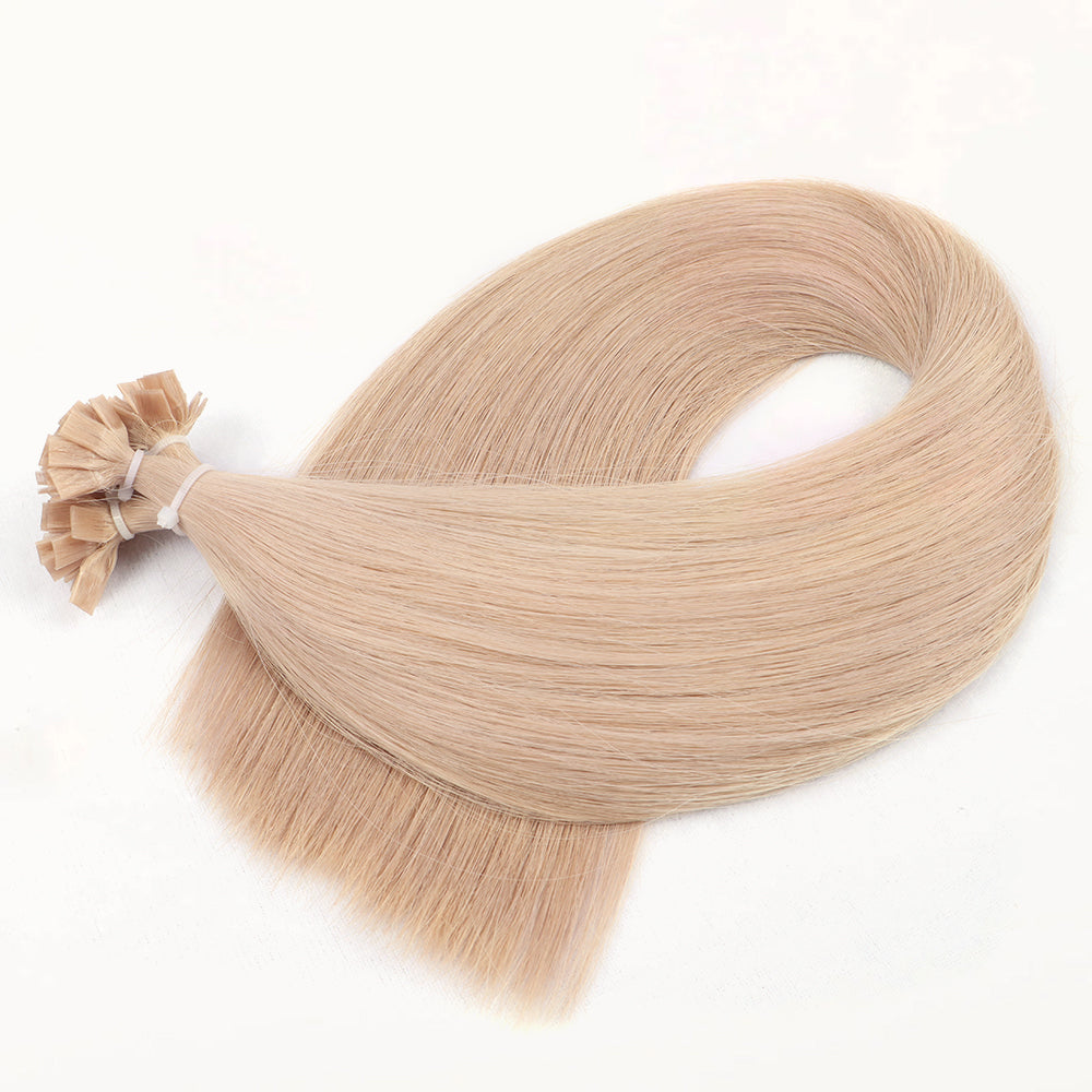 Flat Tip Pre Bonded Hair Extensions 100% Real Human Hair #18a Ash Blonde