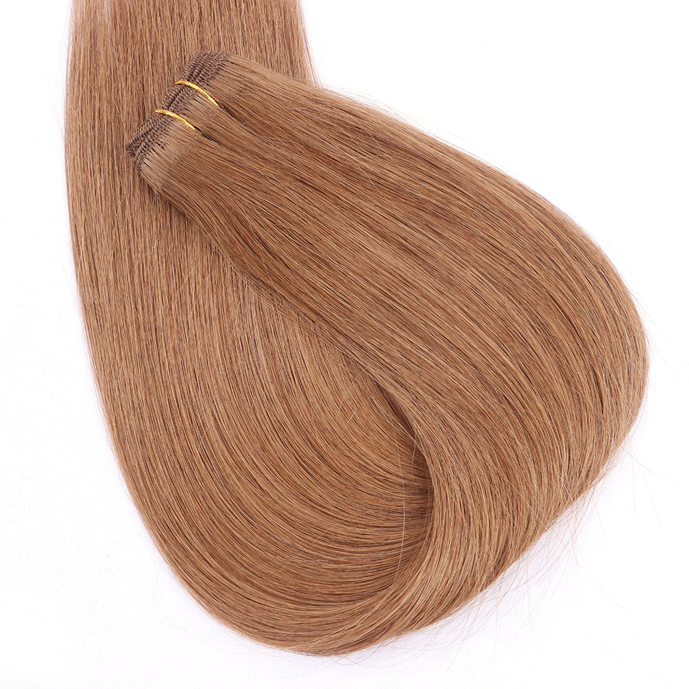 Sew In Weft 100% Remy Human Hair Extensions Bundles Dark Brown #4