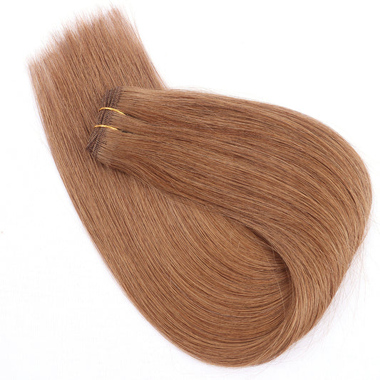 Sew In Weft 100% Remy Human Hair Extensions Bundles Dark Brown #4