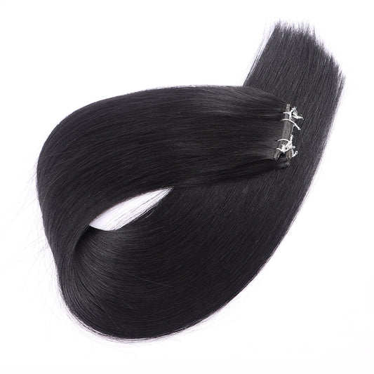 Genius Weft Hair Extensions 100% Remy Human Hair Natural Black #1B