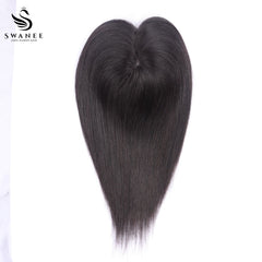 9x11cm Mono Base Human Hair Topper Hairpiece For Women Nature Black #1B