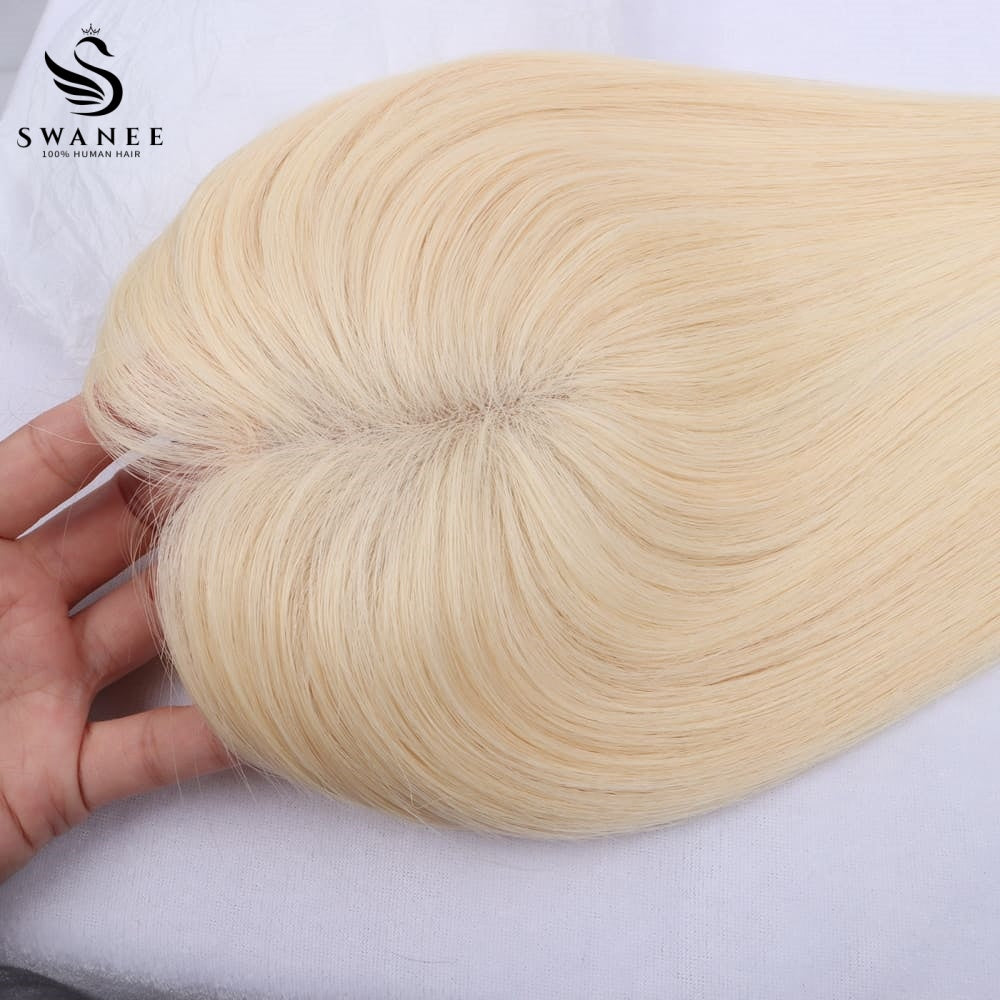9x11cm Mono Base Human Hair Topper Hairpiece For Women #60