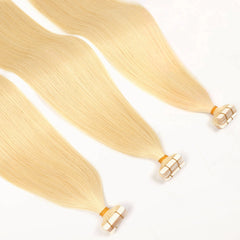 PU Tape In Hair Extensions #613 Blonde Color Tape Hair